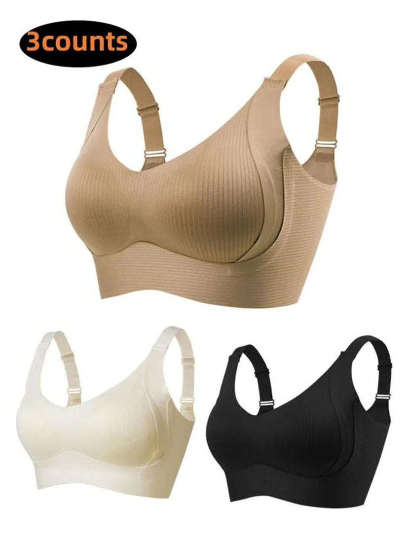 Wireless Ribbed Bras for Women