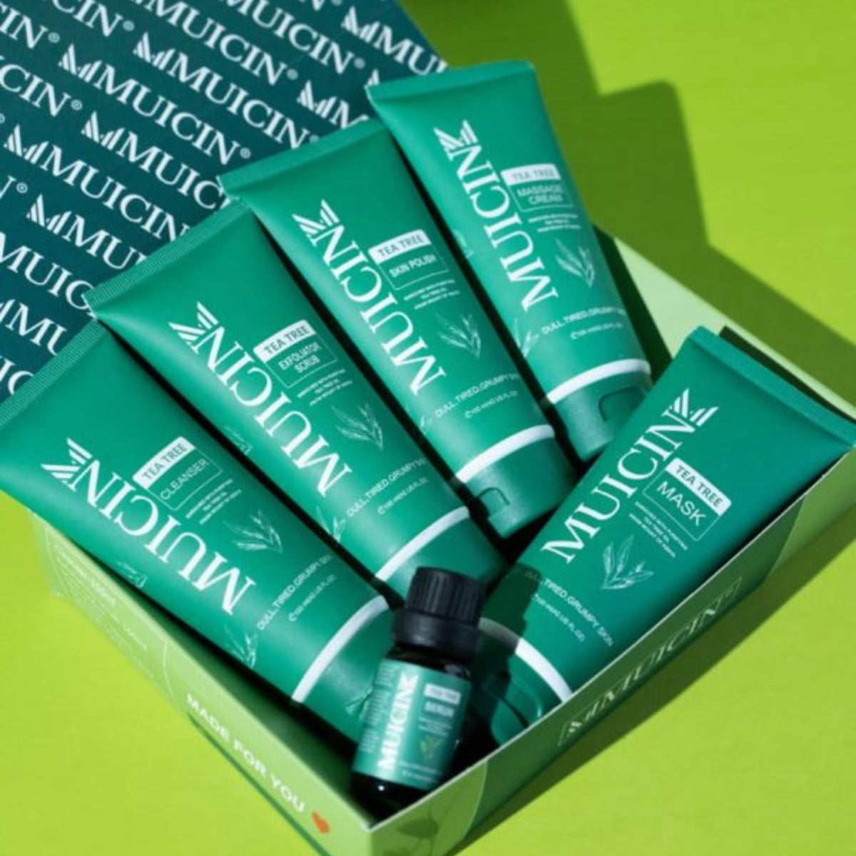 Muicin Tea Tree 6-Step Facial Kit – Unisex Glow & Clear Skin Pack