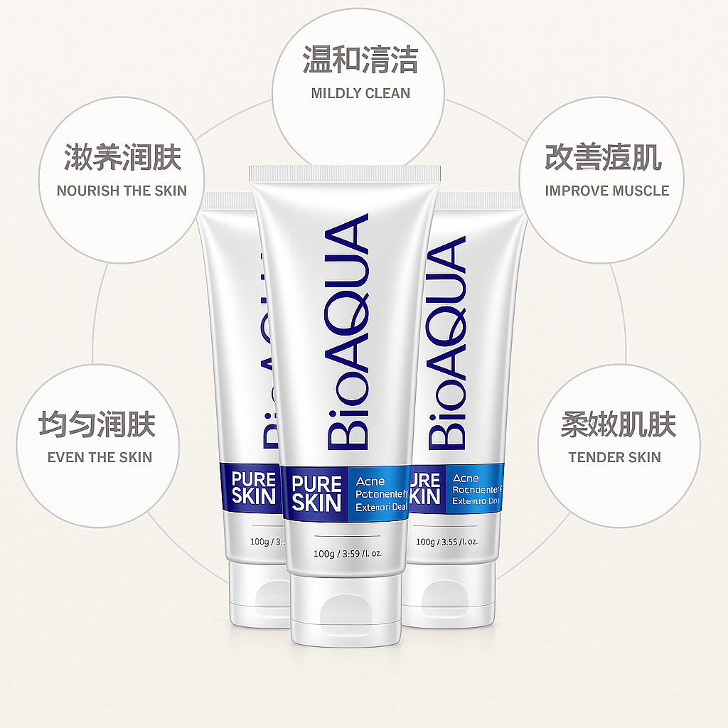 BioAqua Anti Acne Cleanser – Gentle Face Wash for Acne (100ml)