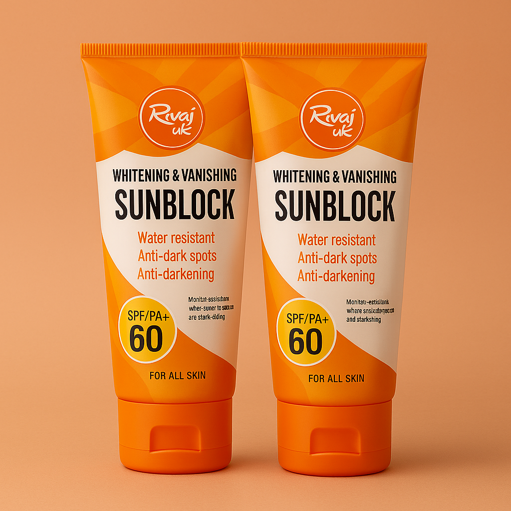 Rivaj Sunblock SPF60 – Whitening & Vanishing, 150ml