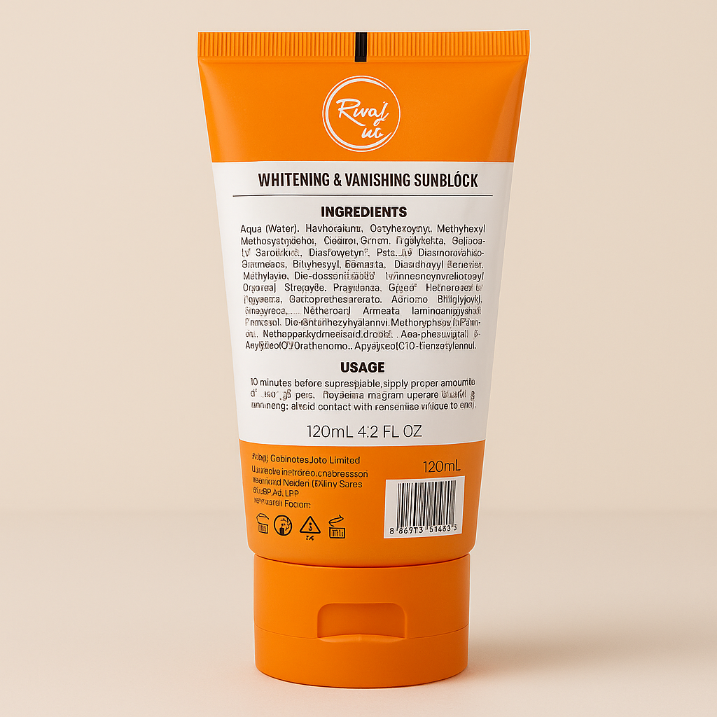 Rivaj Sunblock SPF60 – Whitening & Vanishing, 150ml
