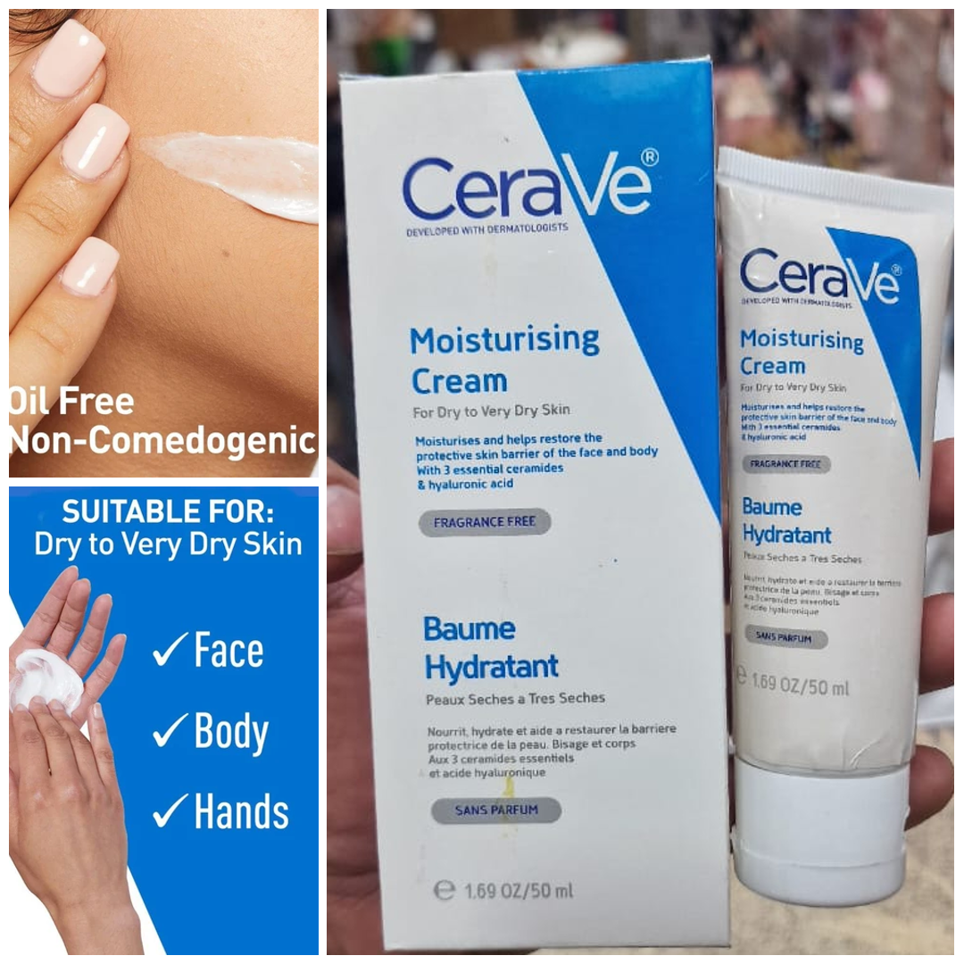 CeraVe Moisturizing Cream for Dry Skin – Face & Body – 50ml