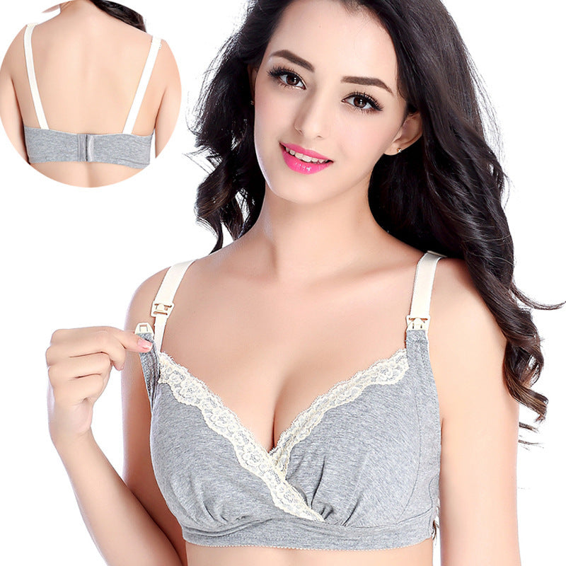 Mommy Front Button Cotton Nursing Bra Breastfeeding