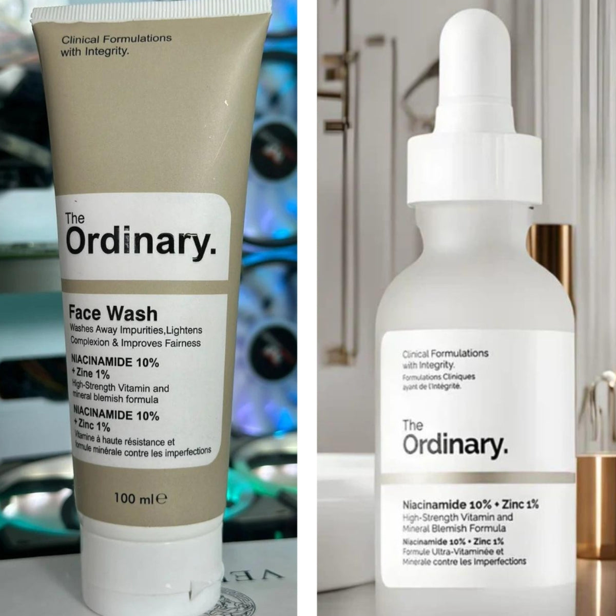 The Ordinary Niacinamide Serum & Face Wash Combo Pack – Pack of 2