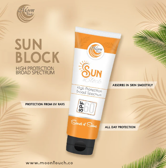Moon Touch SPF60 Sunblock – Oil-Free, Non-Greasy, 100ml
