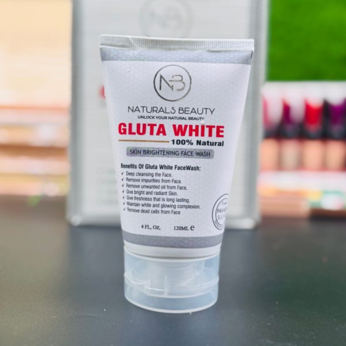 Gluta White Face Wash 120ml for Bright, Clear & Glowing Skin Daily