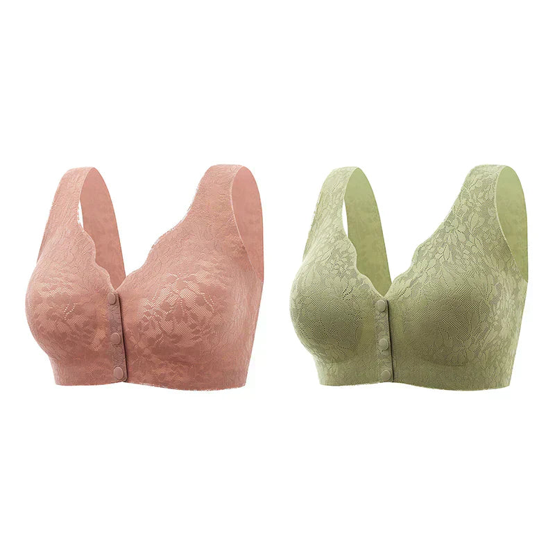 Front button Buckle Sleep Bras