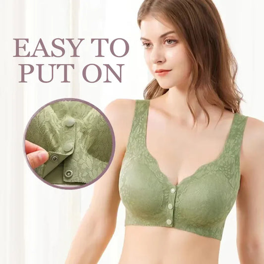 Front button Buckle Sleep Bras
