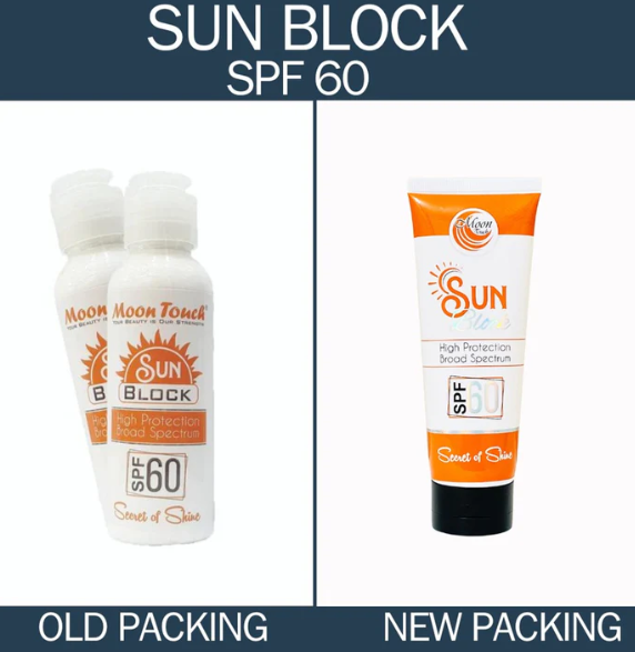 Moon Touch SPF60 Sunblock – Oil-Free, Non-Greasy, 100ml