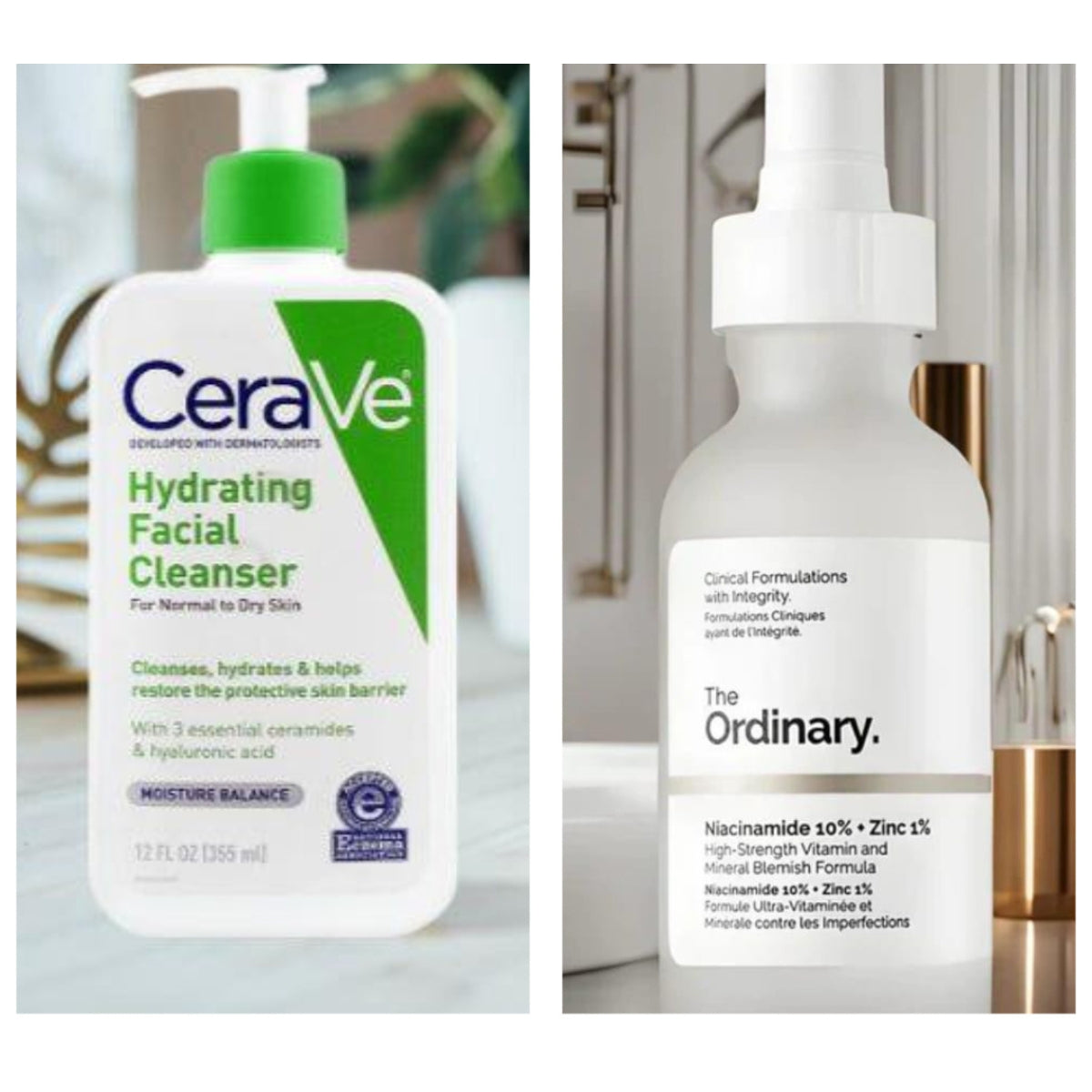 CeraVe Hydrating Cleanser + Niacinamide Serum Deal – Pack of 2