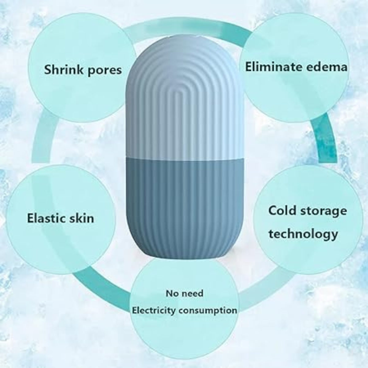 Reusable Facial Ice Roller for Skin Glow & Pore Tightening – Random Color