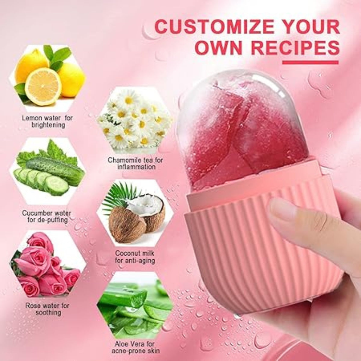 Reusable Facial Ice Roller for Skin Glow & Pore Tightening – Random Color