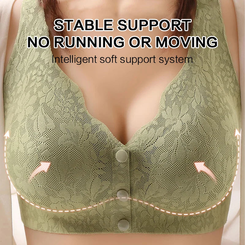 Front button Buckle Sleep Bras