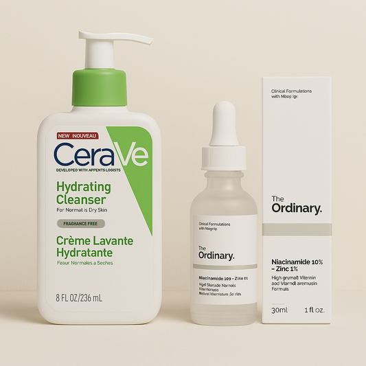 CeraVe Hydrating Cleanser + Niacinamide Serum Deal – Pack of 2