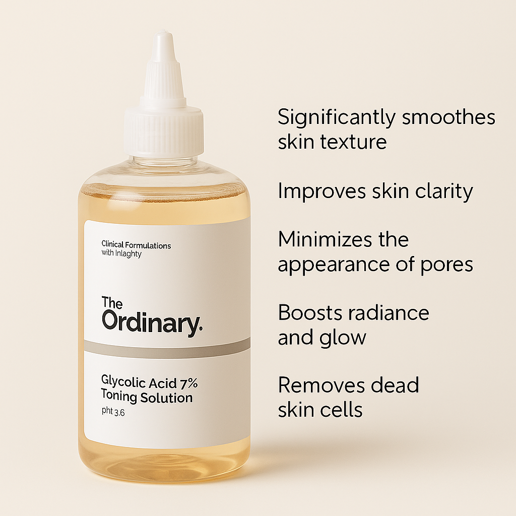 The Ordinary Glycolic Acid 7% Toning Solution – 240ml Exfoliator
