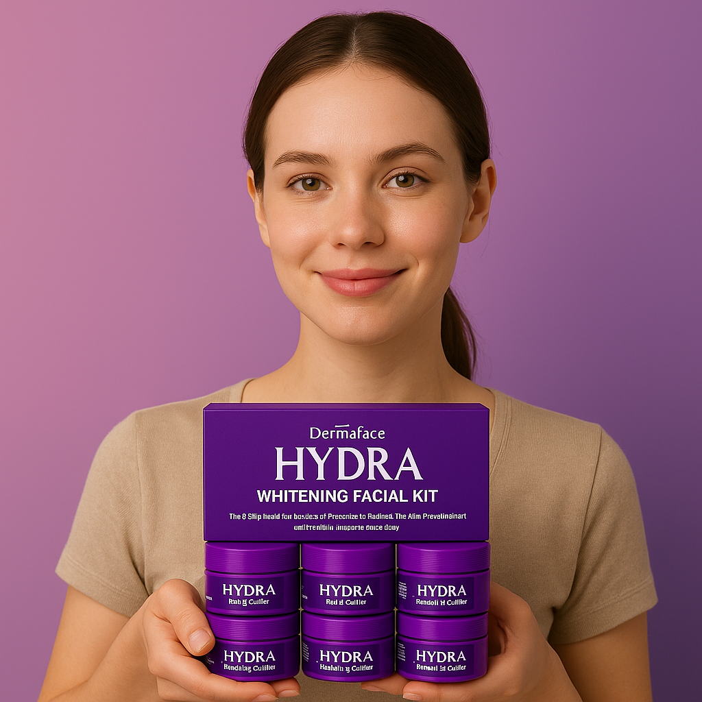 Derma Face Hydra Whitening Facial Kit – 6 Step Glow & Brightening