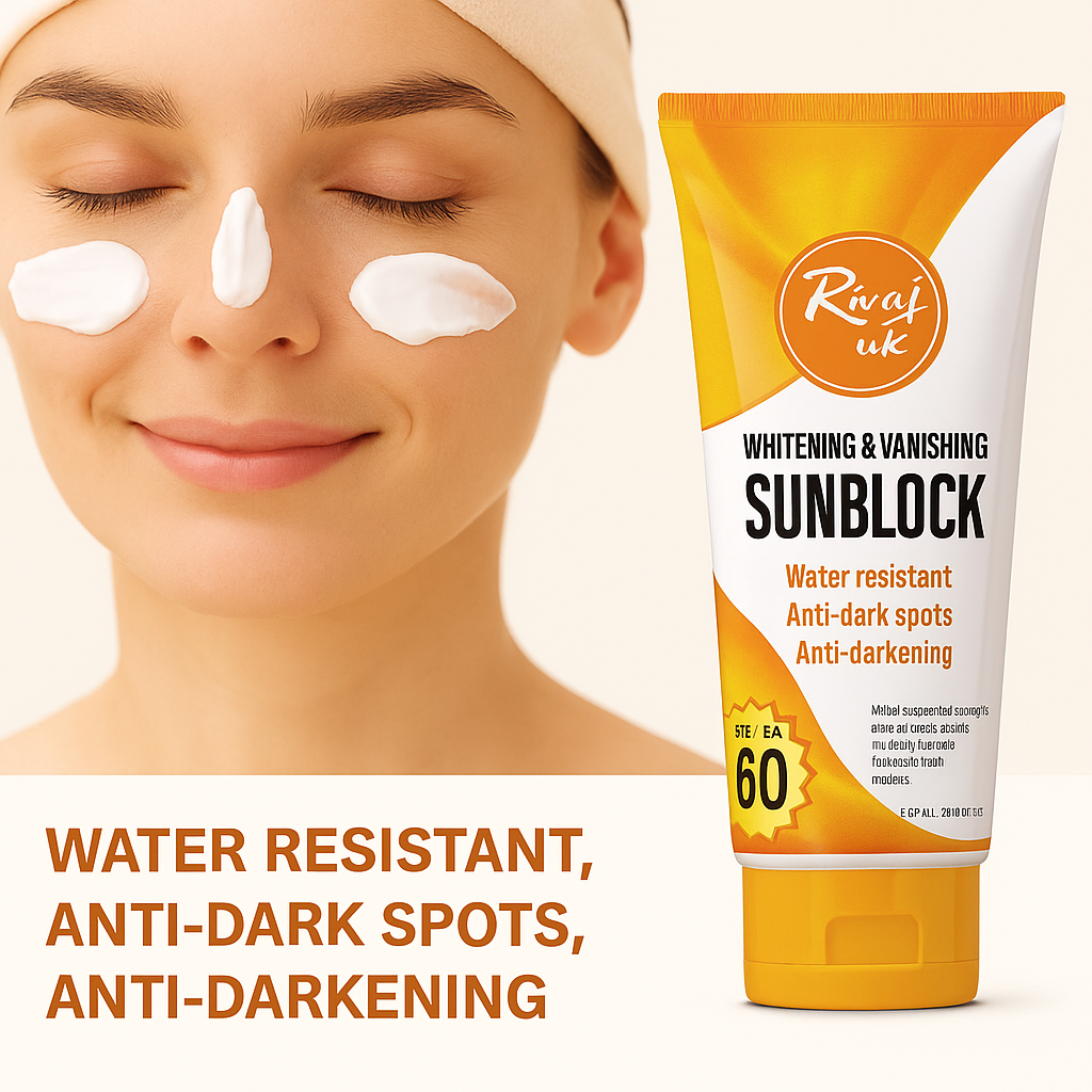 Rivaj Sunblock SPF60 – Whitening & Vanishing, 150ml