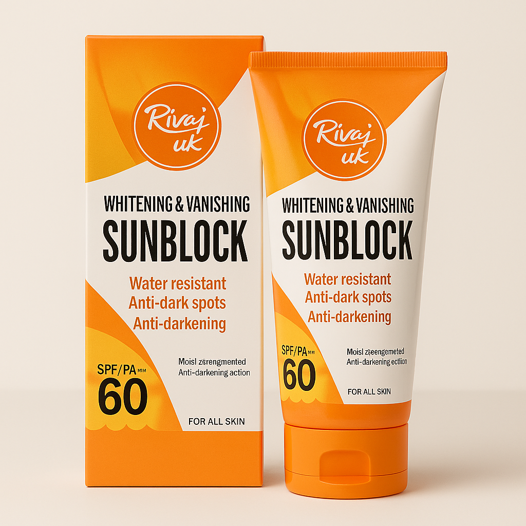 Rivaj Sunblock SPF60 – Whitening & Vanishing, 150ml