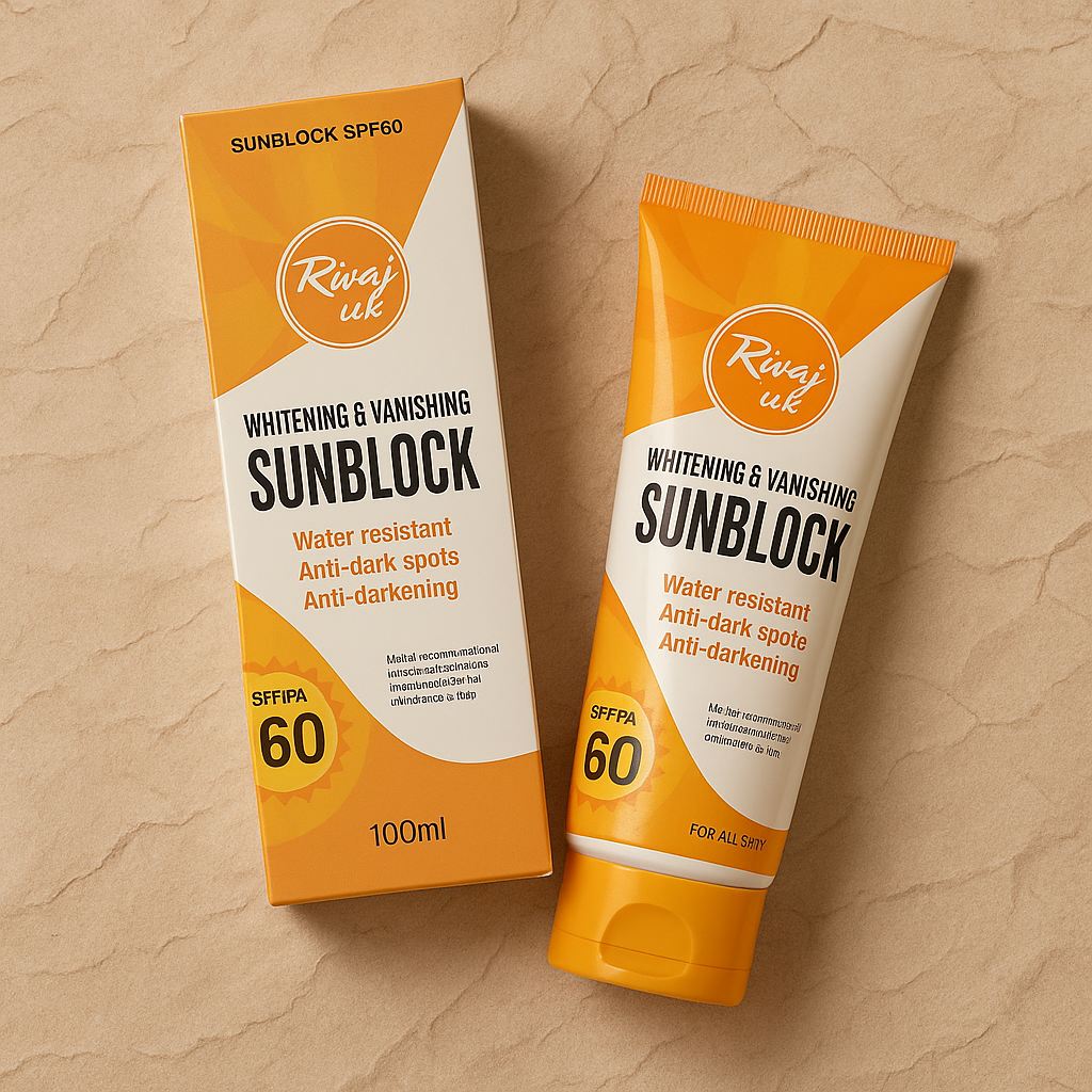 Rivaj Sunblock SPF60 – Whitening & Vanishing, 150ml