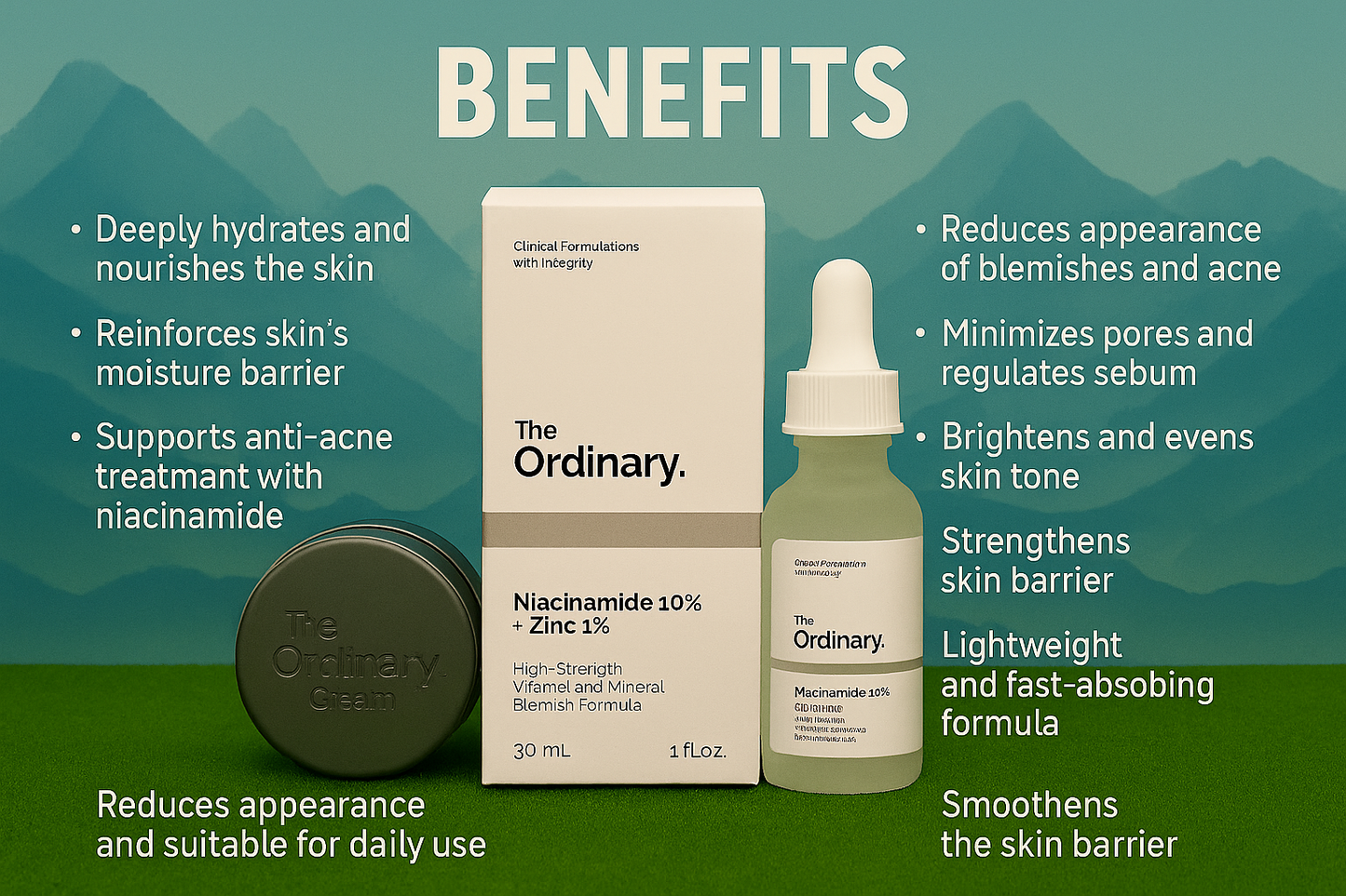 The Ordinary 2 in 1 Niacinamide Serum & Face Cream Deal – Pack of 2