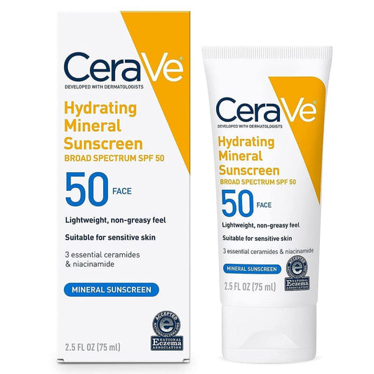 CeraVe Mineral Sunscreen SPF50 – Hydrating Sunblock 75ml
