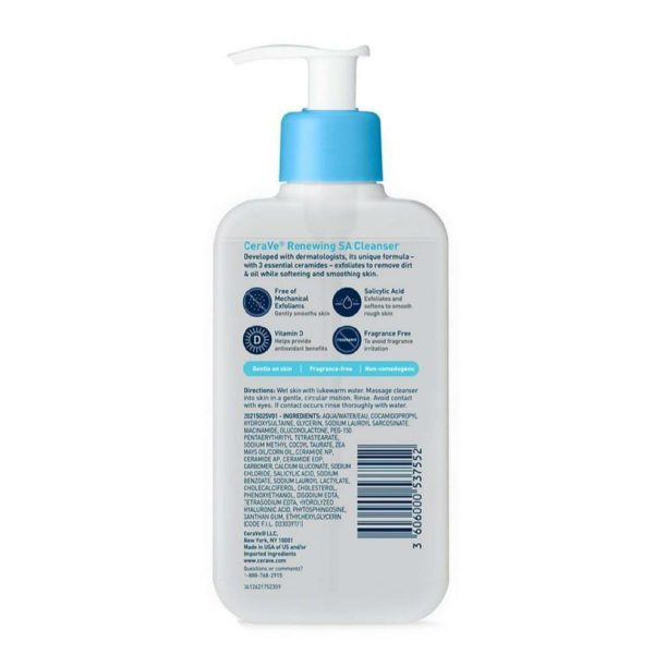 CeraVe Renewing SA Facial Cleanser – Smooth & Refined Skin 237ml