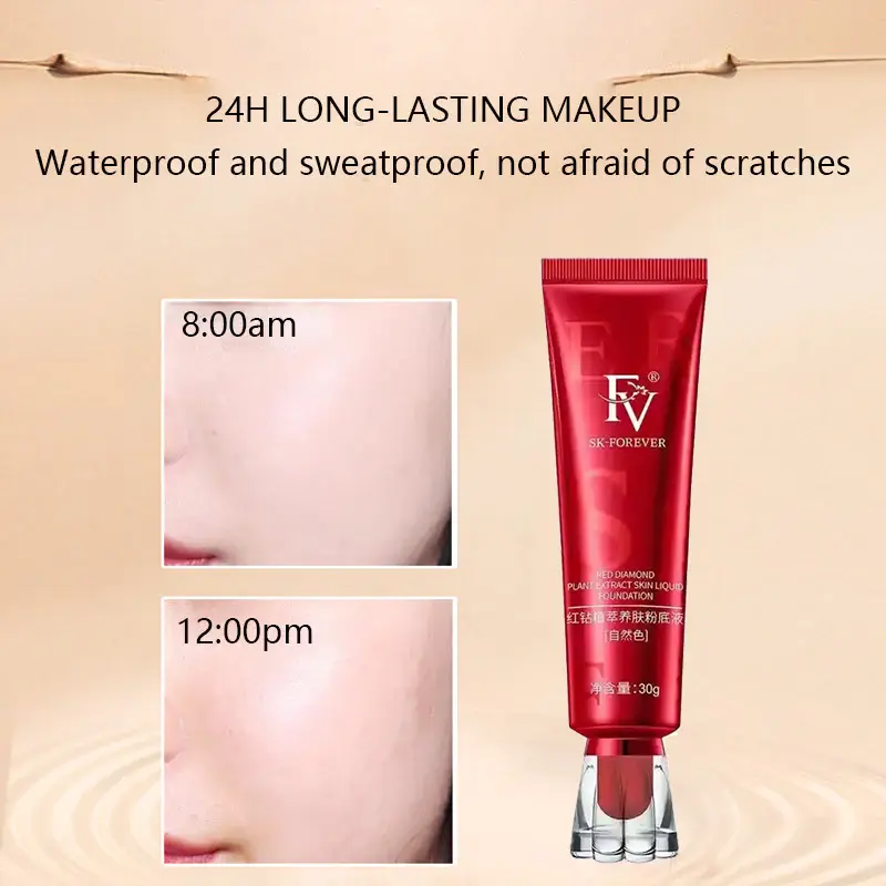 FV Waterproof Liquid Foundation – Matte, Oil-Free, Medium Coverage 30g
